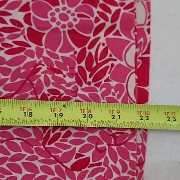 Lilly Pulitzer <White Label> Pink Floral Thin Corduroy Wrap Skirt size 12 - Picture 9 of 9